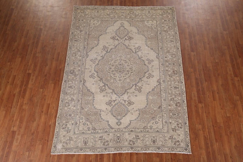 Beige/ Brown Handmade Area Rug 7x10 Medallion Traditional Home Decor Classic Rug gallery