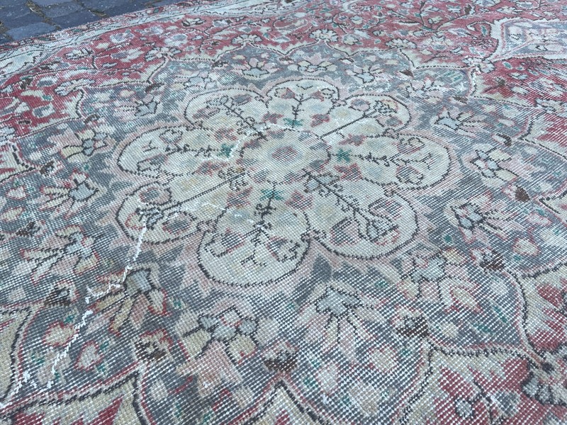 Turkish Vintage Rug, Handmade Wool Rug, Bohemian Large Rug, 8,2 x 9,9 ft gallery