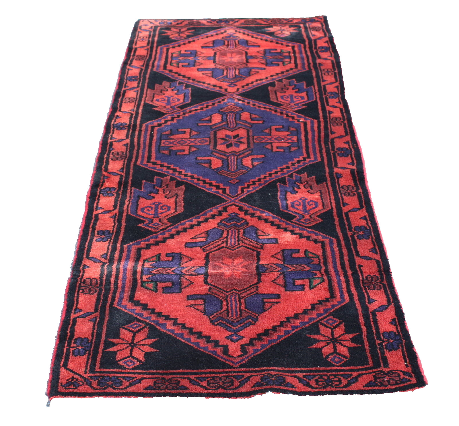 Tribal Vintage Colorful Afghan 2' 10" x 6' 12" Pink Handmade Area Rug gallery