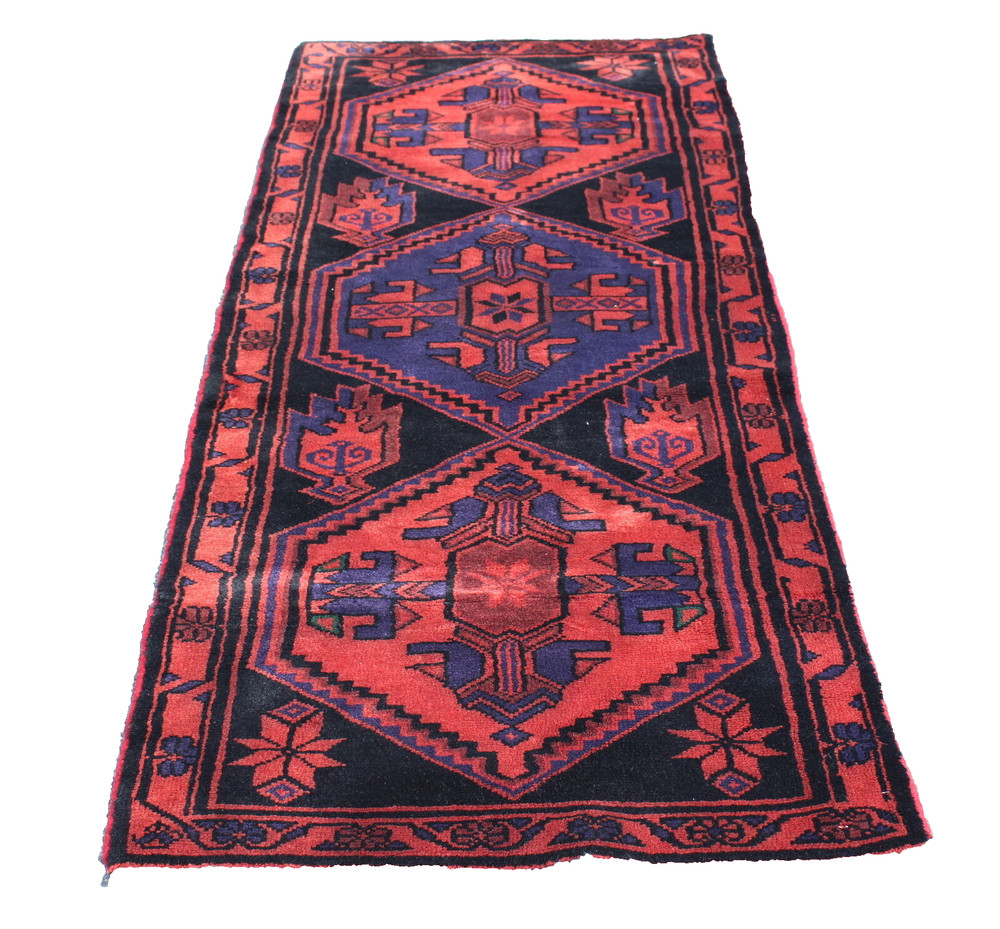 Tribal Vintage Colorful Afghan 2' 10" x 6' 12" Pink Handmade Area Rug