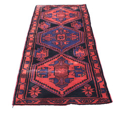 Tribal Vintage Colorful Afghan 2′ 10″ x 6′ 12″ Pink Handmade Area Rug