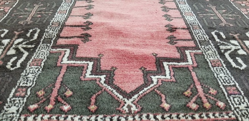 Vintage 1940-1950s Turkish Tribal Rug 3'6" x 5'4" gallery