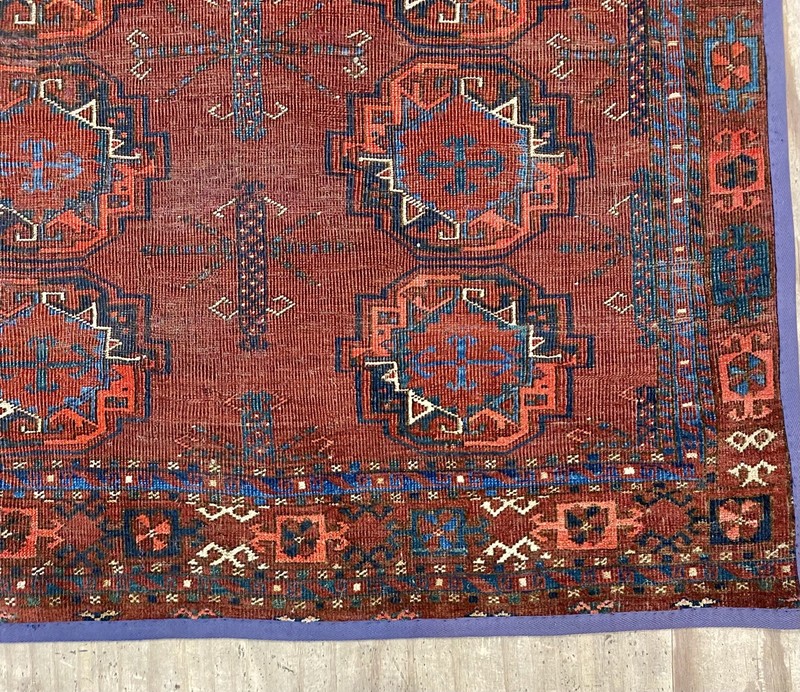 Antique Ersari Kizil Ayak Hand Knotted Juval Wool Rug gallery