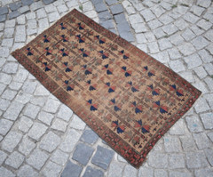 Fabulous Antique Camel Wool Tribal Rug 27” x 50” Collector’s Item Tribal Rug