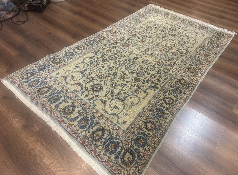 Per'sian Rug Uninque Colors 225 KPSI Light Green Light Blue Medium Size gallery