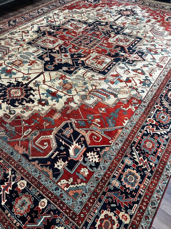 Rare Antique Oriental Rug, Excellent Condition, Collector's Piece, 12x15 gallery