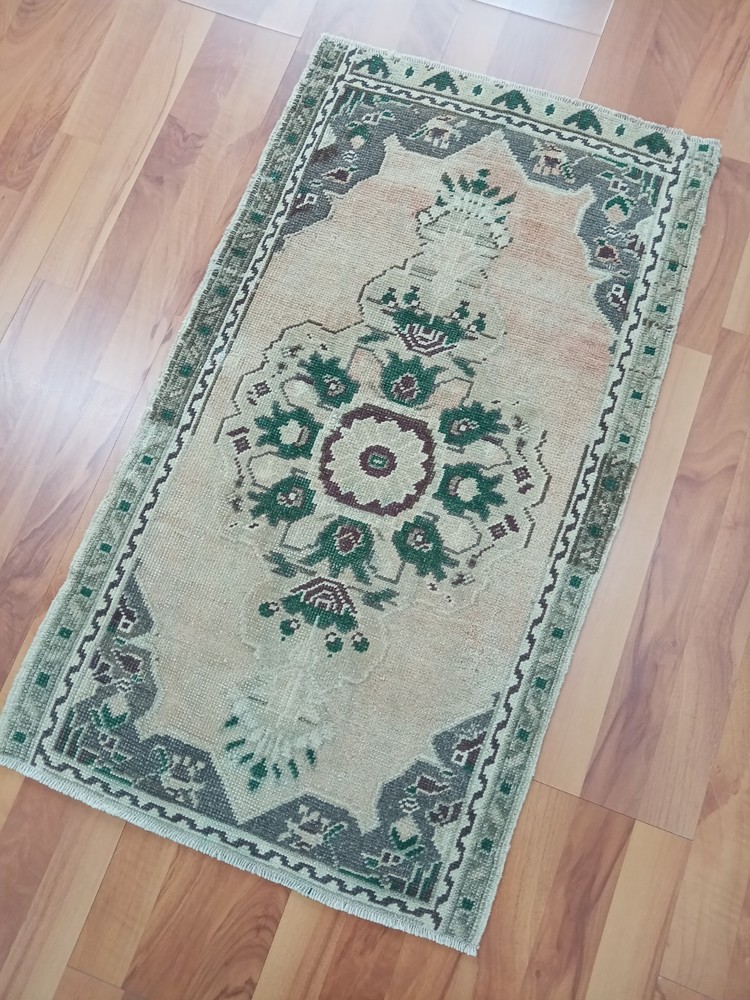 Rare Pattern Green Carpet, Handmade Beige Luxury Decorative Rug Free Ship Rug