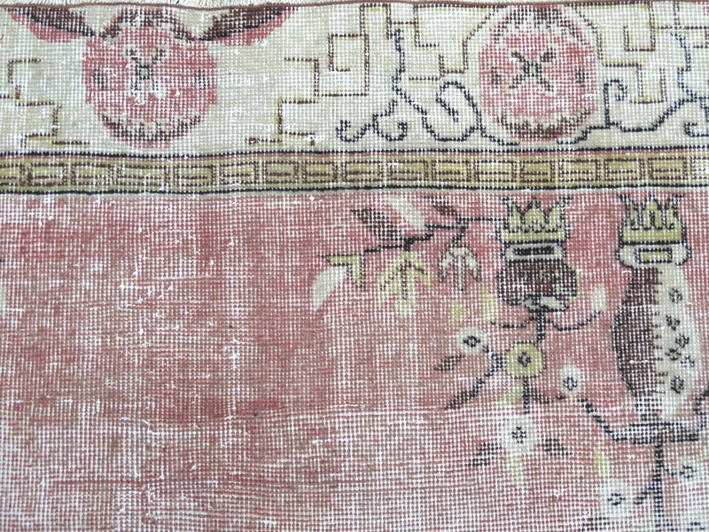 Vintage Anatolia Carpet, Distressed Rug Floor Carpet Handmade Wool Rugs 61"x106" gallery