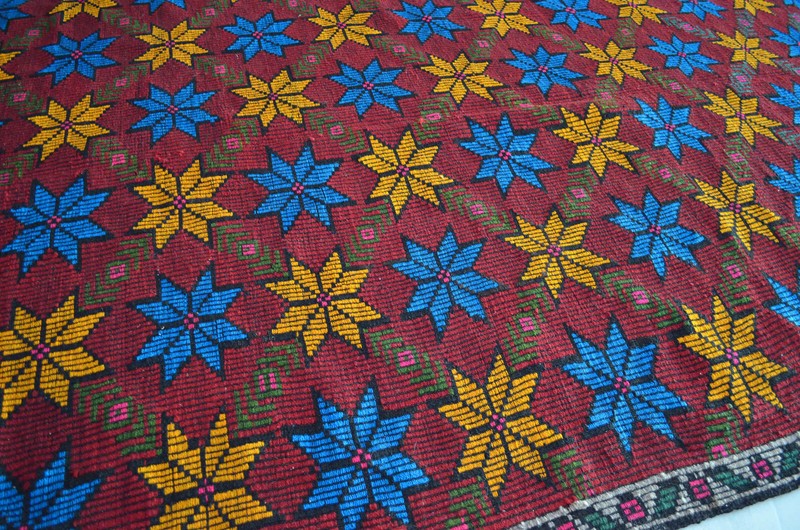 6x11 Rug Hand Made Turkish Rug Vintage Goat hair Kilim Rug Actual: 6' x 10' 8" gallery