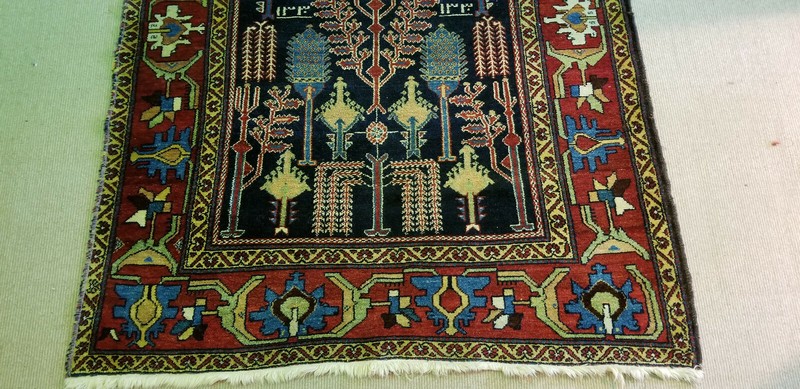 SUPERB COLOR & DESIGN VINTAGE c.1945 KURDI BIDJAR WIDE RUNNER ~ 5 ft x 13 ft gallery
