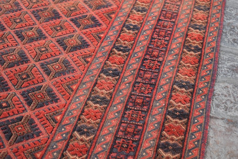 4'10 x 6'6 Hand knotted vintage afghan tribal moshvani area rug, Afghan wool rug gallery