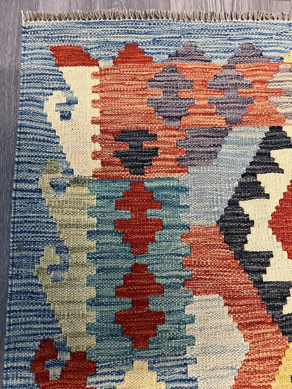 Vintage Kilim Traditional Hand Made Oriental Wool Kilim 4ftx3ft 114cmx85cm gallery