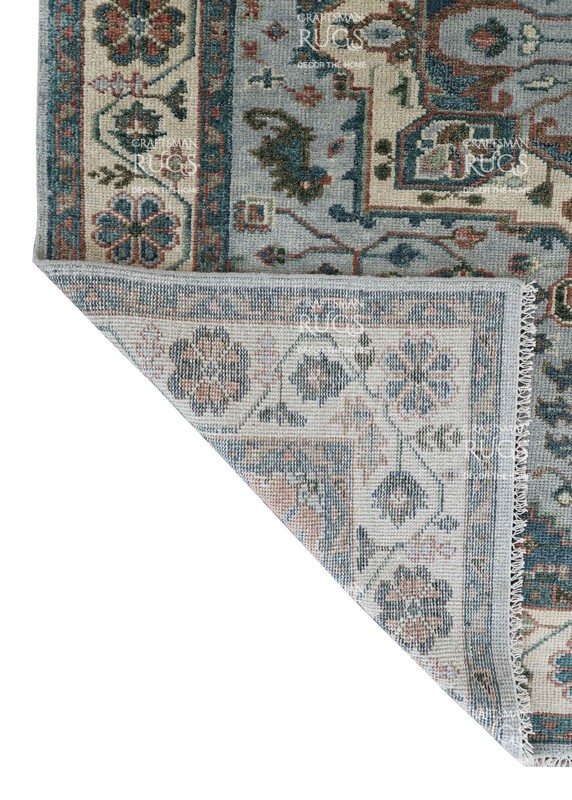 8x10 Light Blue & Ivory Hand made Traditional Living Area Rugs, 8x10ft gallery