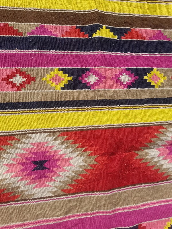 Vintage Handmade Nuloom Ladonna Tribal Wool Multicolor Kilim Rug 5.8x4.1 ft gallery