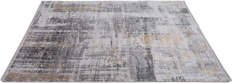 Modern 230x160 cm Abstract Machine Woven Fine Carpet Rug Gray gallery
