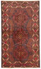 Vintage 3’10” x 6’8″ Traditional Hand Knotted Vegetable Dye Wool Area Rug