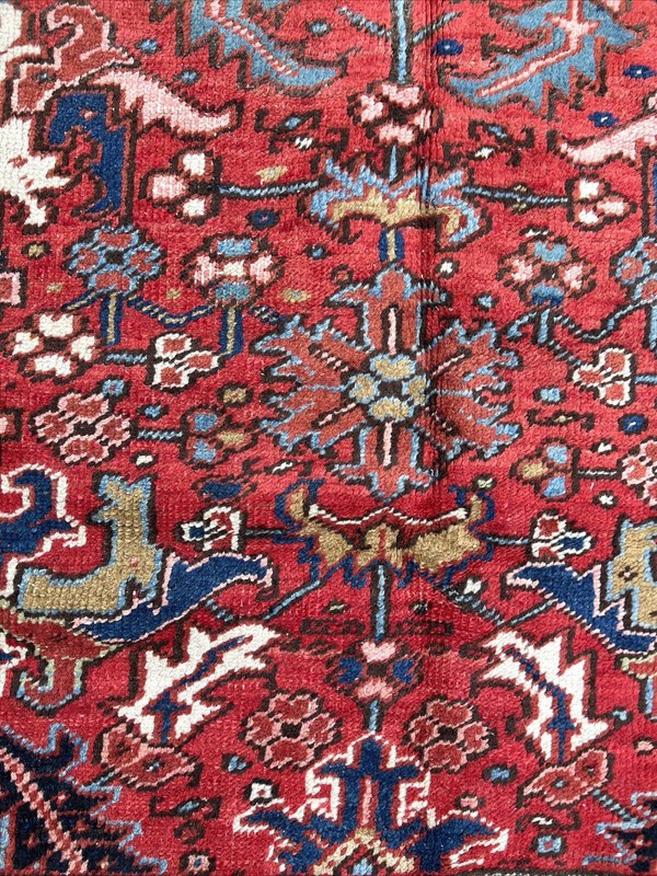 7.3 ft. X 10.6 ft. FINE ANTIQUE OLD DECORATIVE HANDMADE HERIZ SERAPI CARPET RUG gallery