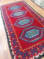 Antique red drgon Tibetan Monastery Rug Handmade 1850 Runner Rug Unique Rug