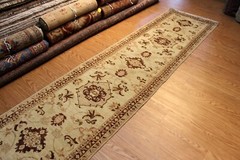 _HANDMADE_HALL-RUNNER_10 Ft. Long TOP OF THE LINE Natural Dyes Beige Color