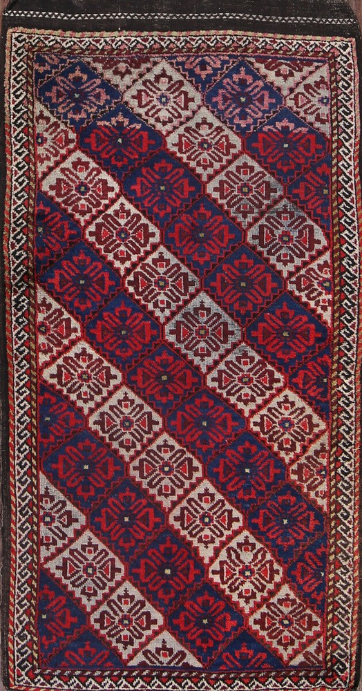 Vintage 3x6 ft Kazak Caucasian Russian Oriental Rug Handmade Wool Foyer Carpet