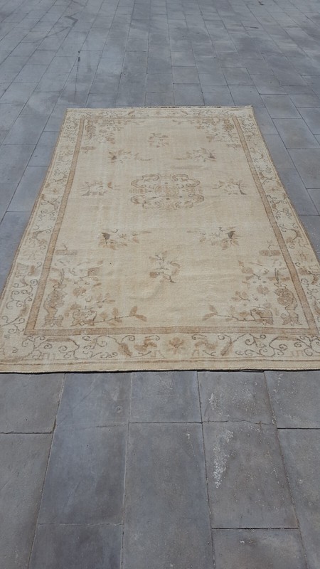 Handmade Rug Turkish Area Rug Vintage Rug Oushak Rug Antique Rug Bohemian rug gallery