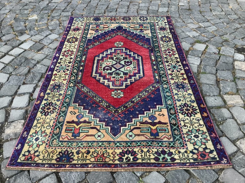 Handmade Rug Turkish Area Rug Vintage Rug Oushak Rug Antique Rug Bohemian Rug gallery