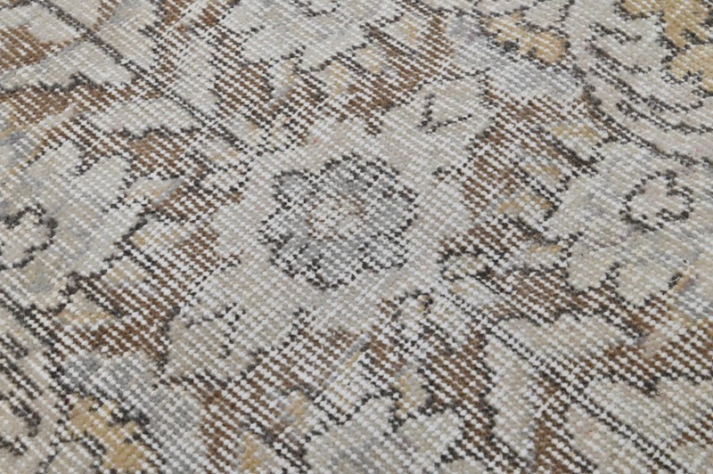 Vintage Turkish Oushak Rug, Beige 6x9 ft, Handmade Wool, Bohemian Anatolian gallery