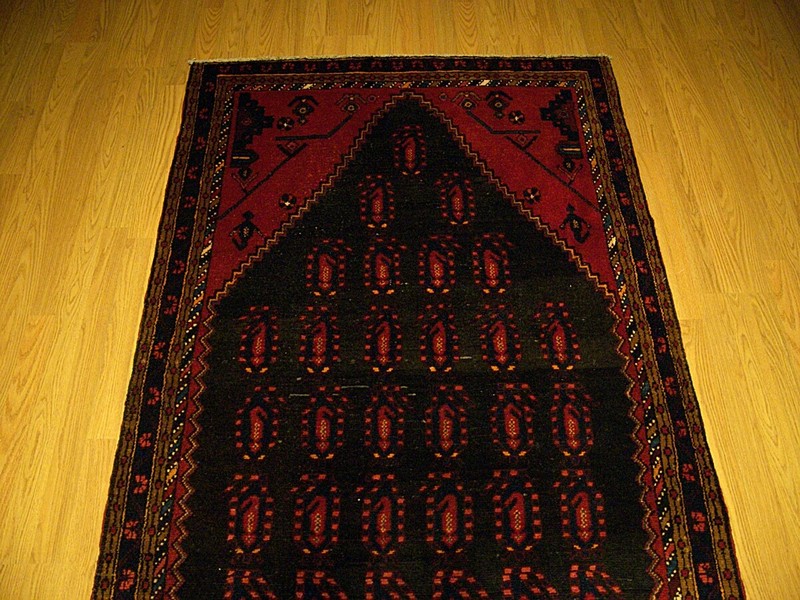 4 x 17 Hand Knotted Antique 1930s Bakhtiari Kurdish Runner_Veggie Dyed Fine Wool gallery