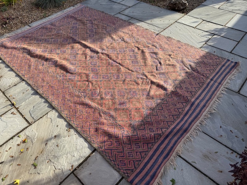 Vintage Hand Made Traditional Oriental red blue green 1750 mm x 2800 mm rug gallery