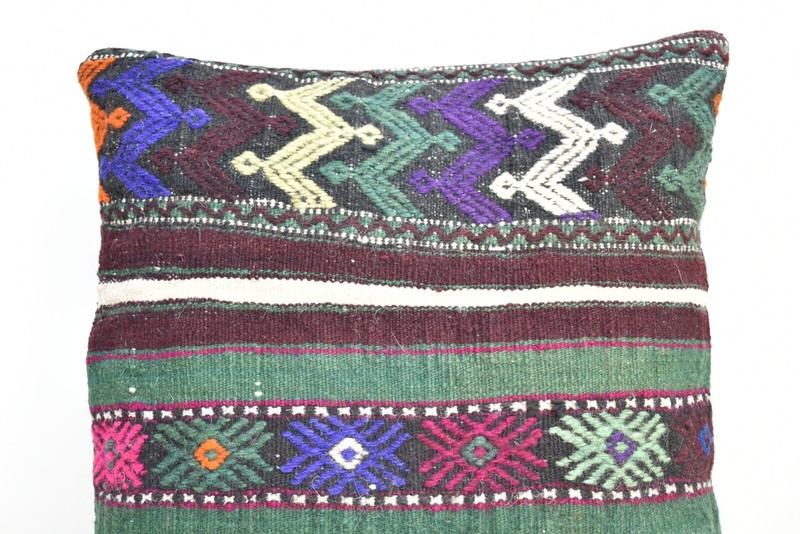 16''x16'' Decorative Handmade Turkish Kilim Pillow Cover Sofa Rug Cushion Cover gallery