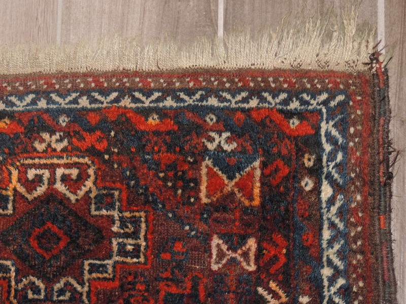 3x6ft. Handmade Antique Turkoman Bokharra Wool Runner gallery
