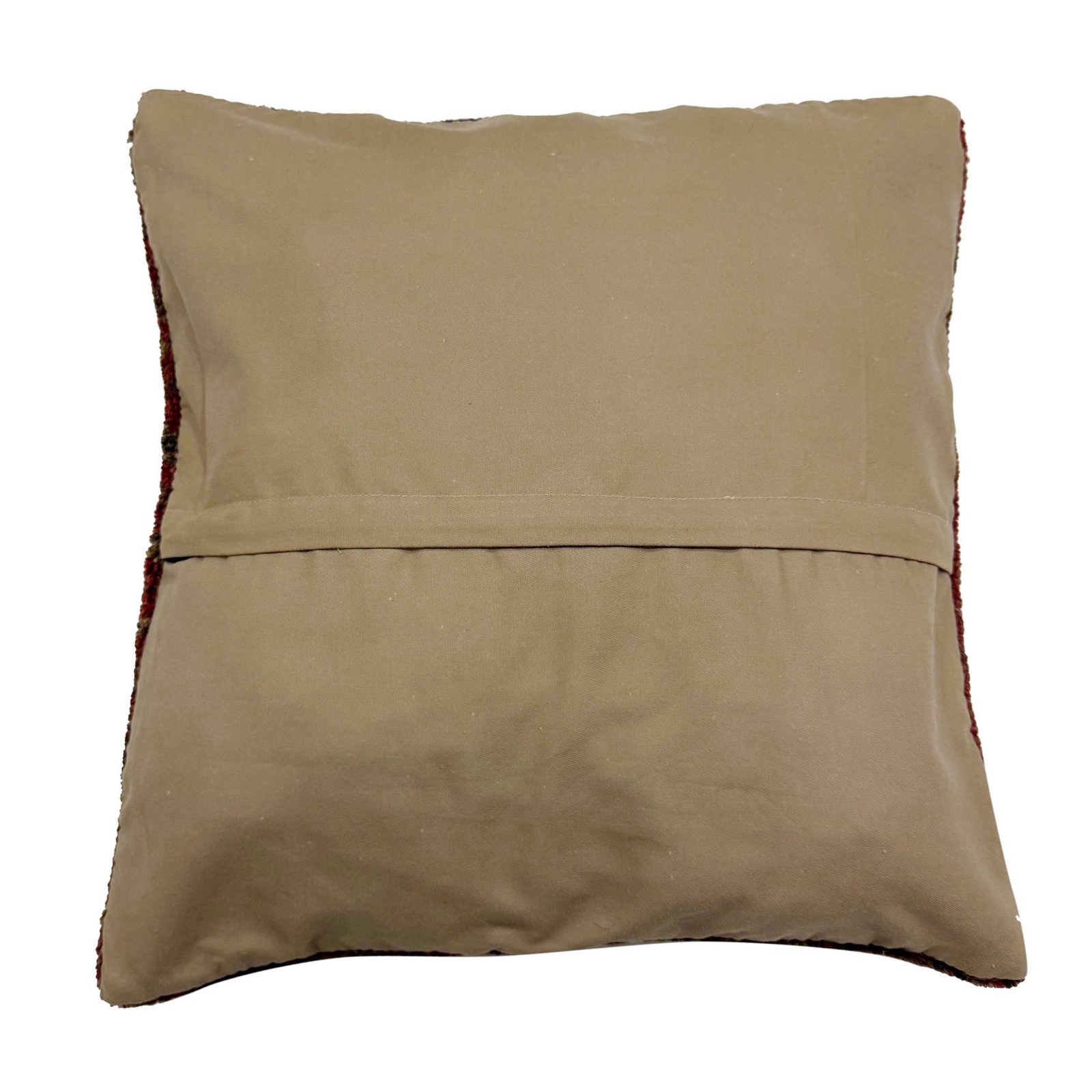 Handmade Overdyed Carpet Cushion Wool Decor 1.4x1.3 ft gallery
