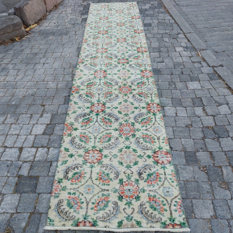 2x10 runner rug 2.2 x 9.78 ft Vintage Handmade Kitchen Rug 67 x 298 cm gallery