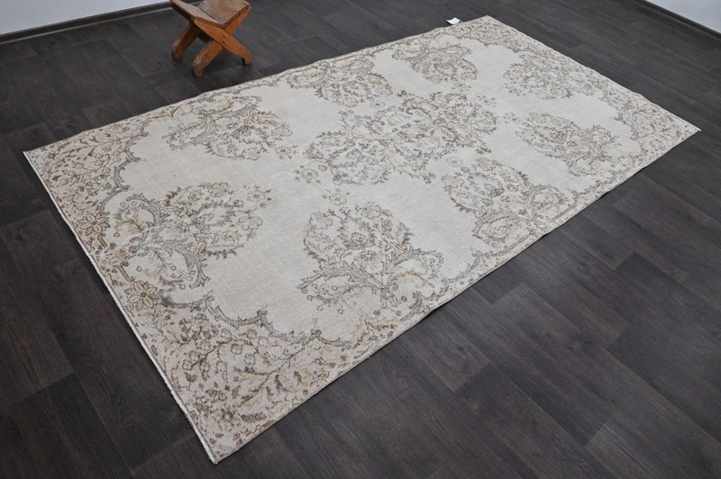 Oushak Turkish Vintage Rug 5x8 Kilim Rug Anatolian Handmade Boho Decor BEIGE gallery