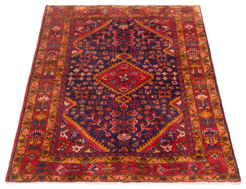 Vintage Traditional Hand-Knotted Area Rug 4'3" x 7'1" Oriental Wool Carpet gallery