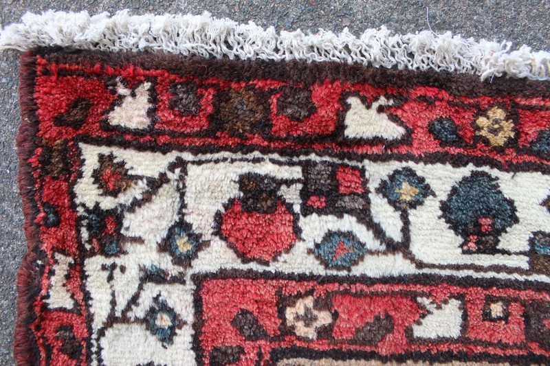 Vintage Hand Made Traditional Oriental Wool Blue Red Long Runner 498x110cm gallery