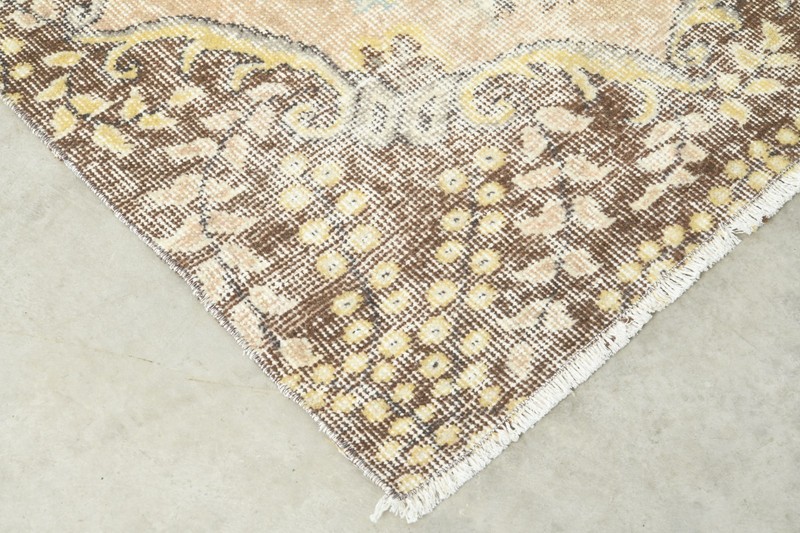 6x9 Turkish Antique Rug Anatolian Hand-Knotted Vintage Oushak Large Carpet,182 gallery