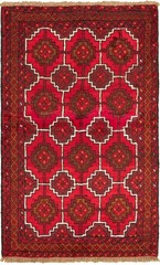 Vintage 3’4″ x 5’5″ Traditional Hand Knotted Vegetable Dye Wool Area Rug