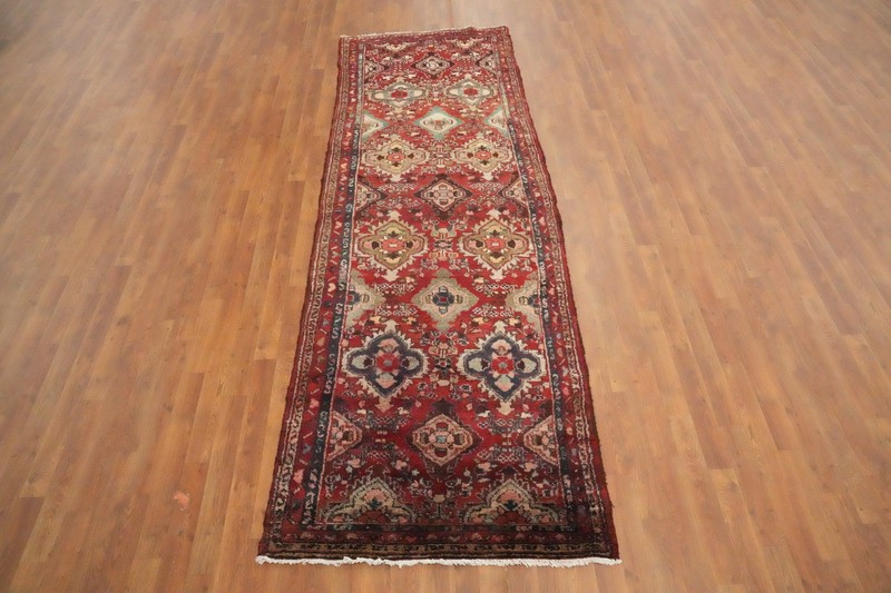 Vintage Tribal Traditional Handmade Geometric 10 ft Nomad Runner Wool Rug 3x10 gallery