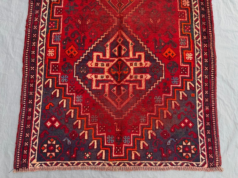 Antique 3'3 x 8'9 ft Low Pile Turkish Inspired Caucasian Rare Hallway Runner Rug gallery