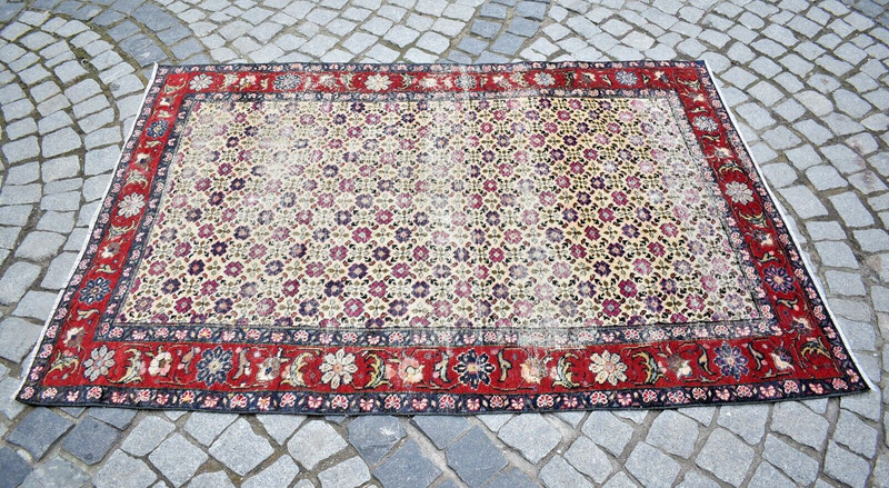 Vintage Turkish Rug 4 x 6 ft Anatolian Kayseri Bunyan Rug Hand-knotted Area Rug gallery