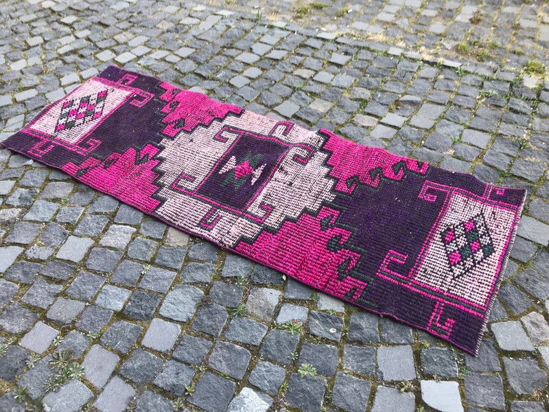 Turkish Antique rug Bohemian Area rug Oushak rug Vintage Rug Handmade Wool rug gallery