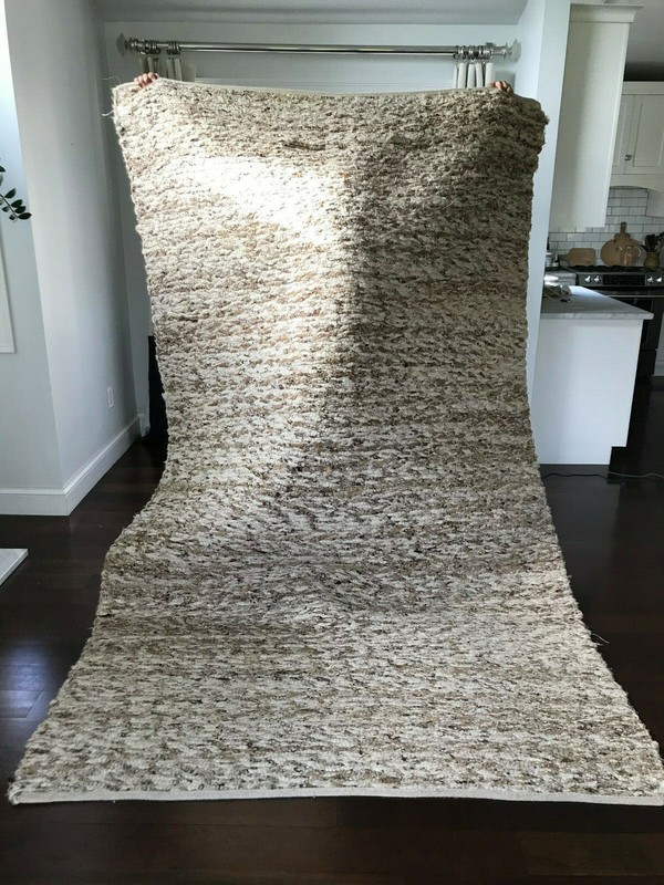 Vintage Mid Century Modern/ Hollywood Regency Spun Wool Rug gallery