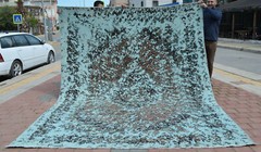 CYAN Overdyed Rug,Handmade Rug, Carved Rug,Low Pile Turkish OverSized Rug, 9×12
