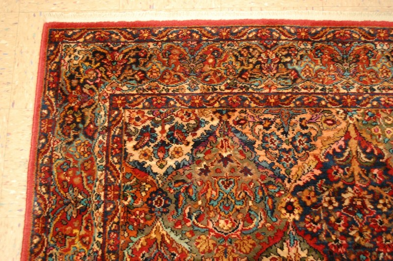 MINT AUTHENTIC KARASTAN KIRMAN MULTI_COLOR PANEL PATTERN #717 RUG CARPET 5.9x9 gallery