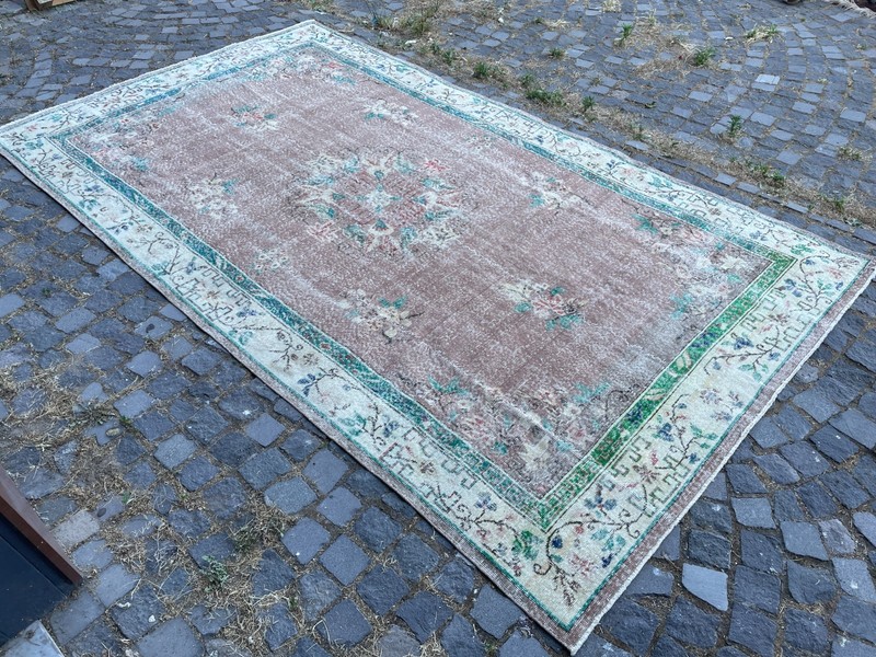 Turkish Vintage Rug, Handmade Wool Rug, Bohemian Large Rug, 6,2 x 10, ft gallery