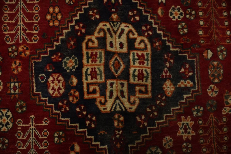Authentic Red Wool Tribal Rug 5x7 Nomadic Hand-made Traditional Vintage Carpet gallery