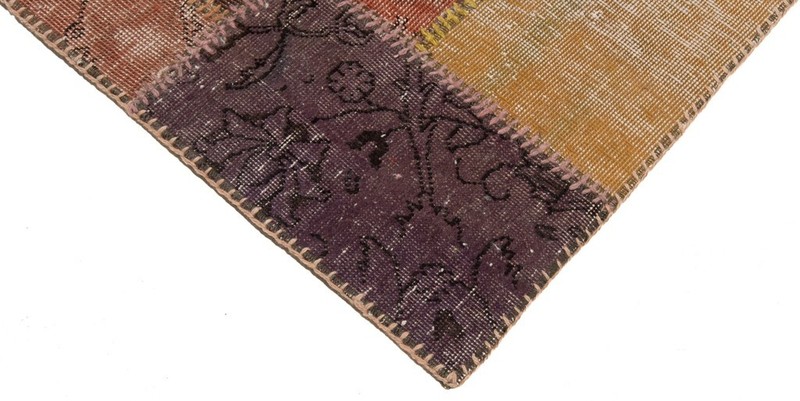 Patchwork 254x176 cm Hand Knotted Oriental Vintage Carpet Rug gallery