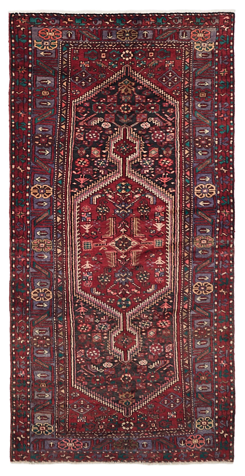 Traditional Vintage Hand-Knotted Carpet 4'4" x 9'3" Wool Area Rug gallery