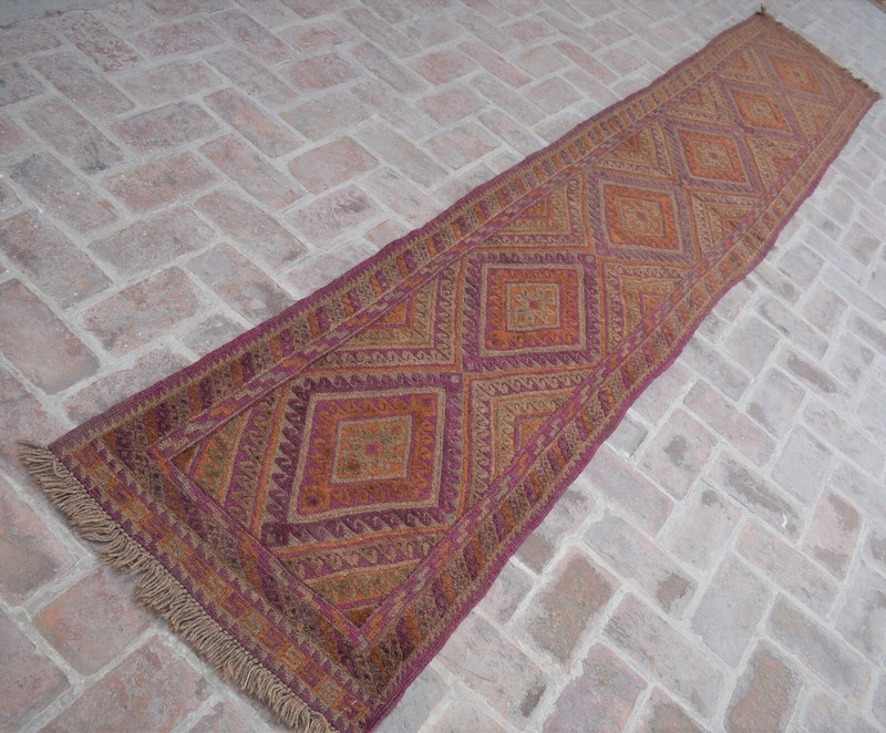 2x13 Ft Handmade Afghan Moshvani Hallway Runner Antique Persian Tribal Wool Rug gallery